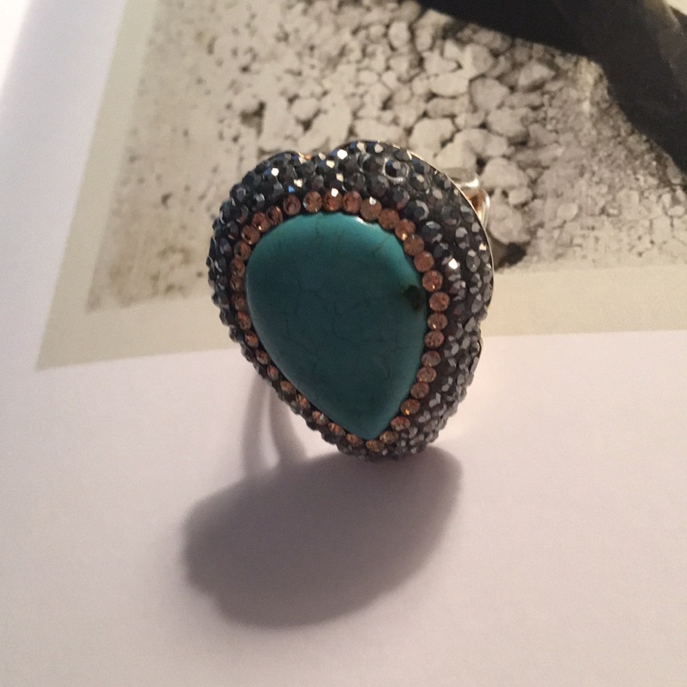 Turquoise Statement Ring - Picture 2 of 3